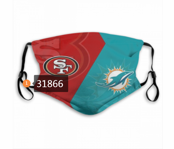 NFL Miami Dolphins 862020 Dust mask with filter->nfl dust mask->Sports Accessory